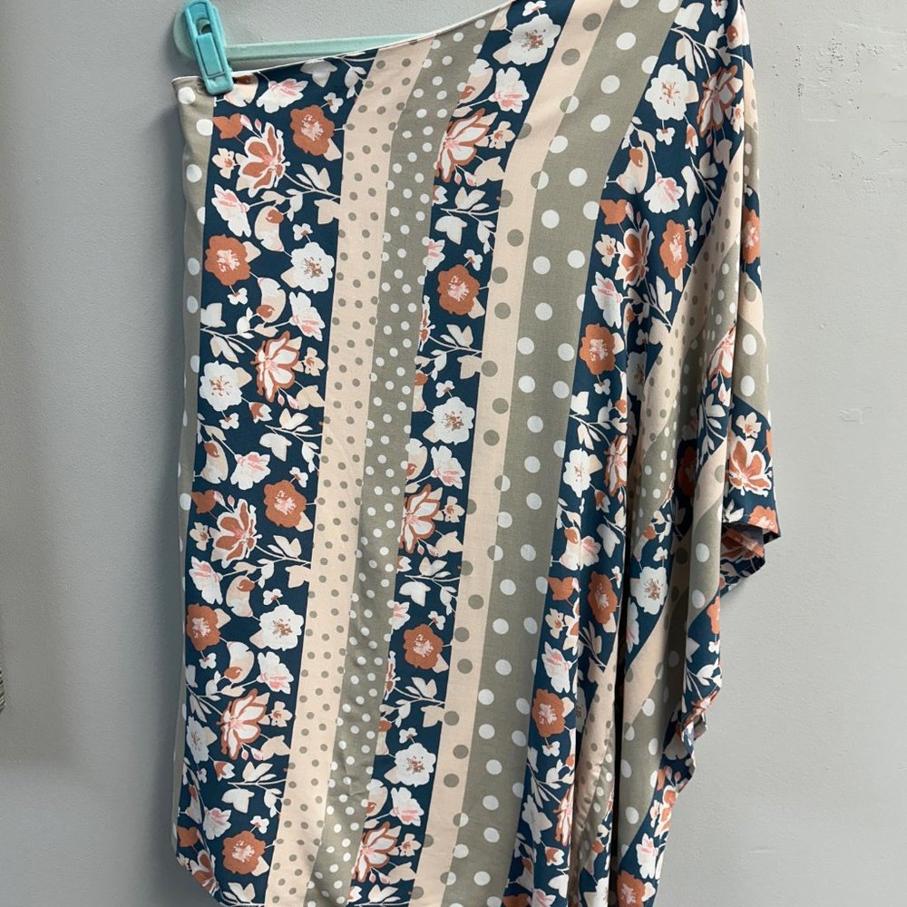 Elegant Print One Shoulder Shift Dress